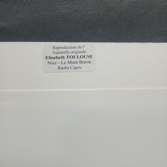 Mont Boron Nice France Coastal Matte Mounted Art Print Elisabeth Toulouse 10x12 - Picture 8 of 10